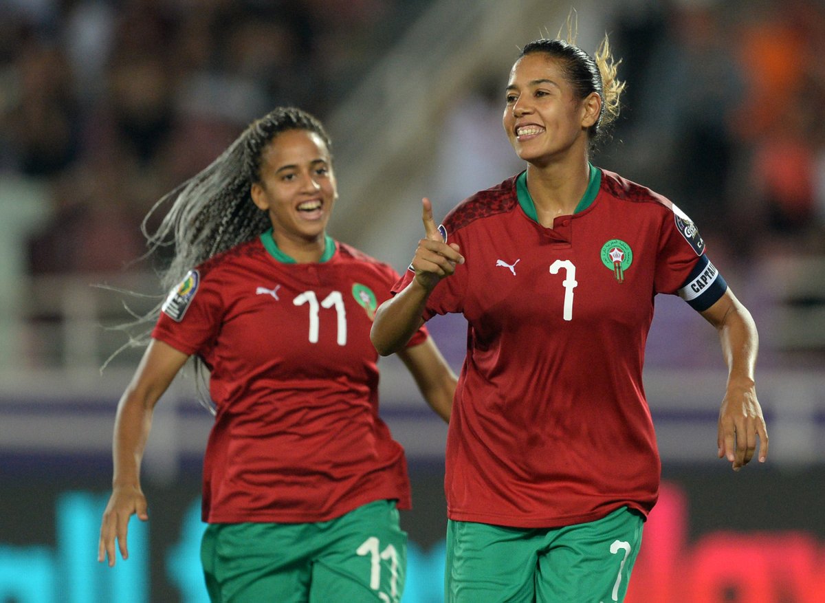 CAFwomen's tweet photo. #TeamMorocco are in the final for the first time ever! 🆕

Will they keep on writing history &amp; win the title?  🏆

#TotalEnergiesWAFCON2022 | #EmpoweringOurGame | @EnMaroc https://t.co/DZQl1ObZZ7