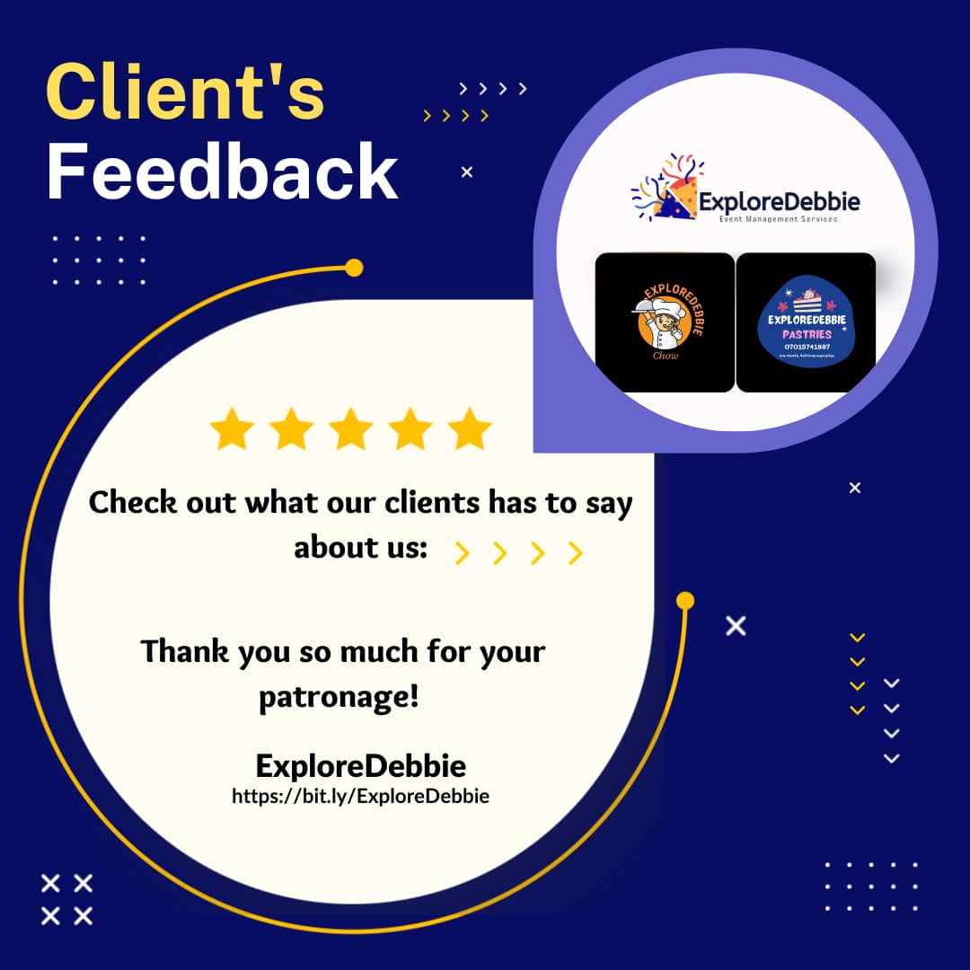 ExploreDebbie's tweet photo. Check out what a client has to say about us😊

Lets create unforgettable memories for you😊
Check out our website and see what we have in store for you:
https://t.co/YvqCsyoUGy

#exploredebbie #cake #food #womeninbusiness @sellitinPHnow #phtwittercommunity @PH_Socials #phtraffic https://t.co/sh3A3D9J77