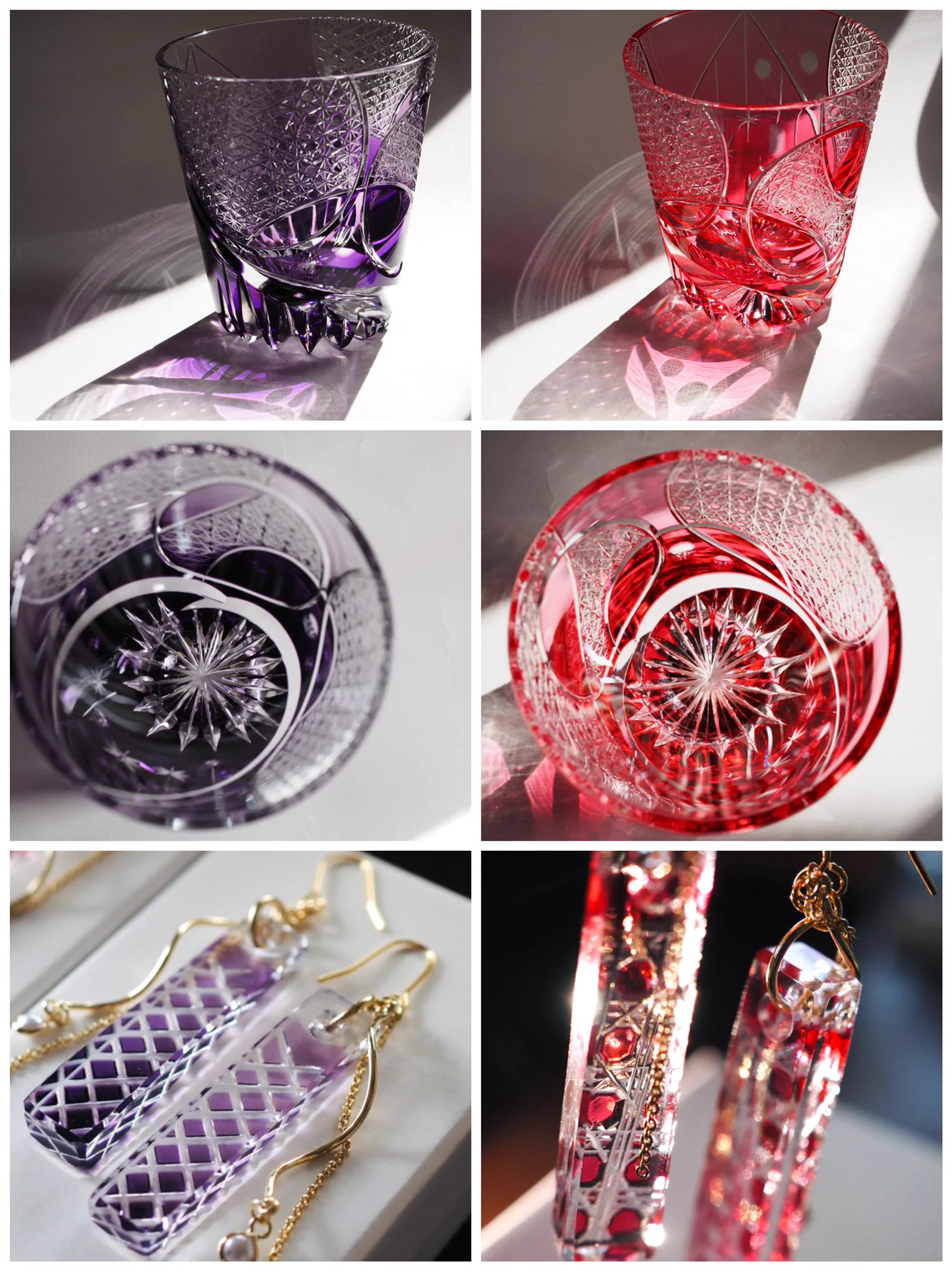 切り子のアクセサリー夏にぴったり♪個展があるみたい！