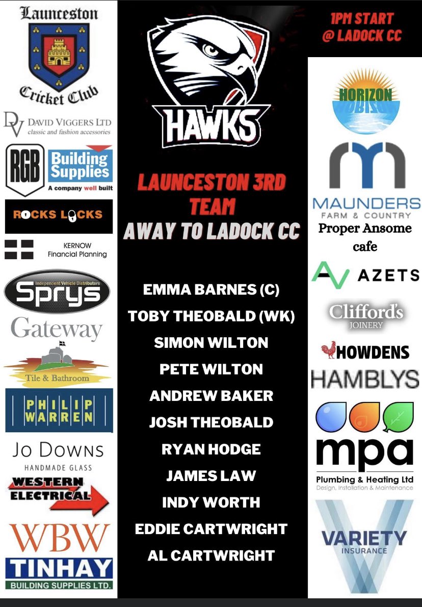 launcestoncricket (@lansoncricket) on Twitter photo Teams for today 1sts travel to <a href="/BoconnocCC/">Boconnoc CC</a> and the 3rds travel to <a href="/ladockcricket/">Ladock Cricket Club</a> the 2nds have a bye week meaning no cricket at home today! Teams for today 1sts travel to <a href="/BoconnocCC/">Boconnoc CC</a> and the 3rds travel to <a href="/ladockcricket/">Ladock Cricket Club</a> the 2nds have a bye week meaning no cricket at home today!