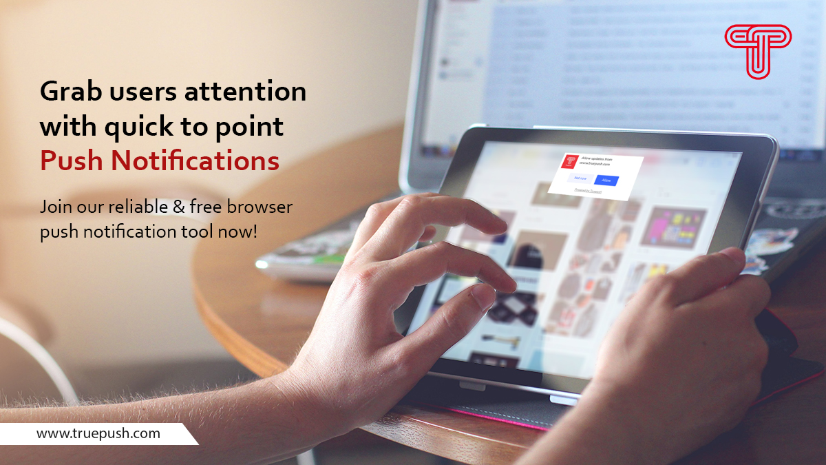TruepushHQ's tweet image. Drive users to your website with relevant push notifications
Join Truepush today for free!!
app.truepush.com/home/register
#pushnotificationtool #freepushnotificationservice
#pushnotification #pushnotifications #free #webpush #chromnotifications