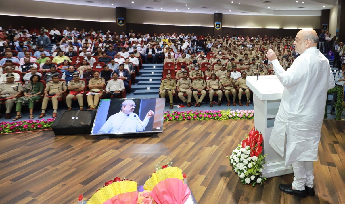 Amit Shah launches ‘TRINETRA’ and ‘e-FIR’ Projects of Gujarat Police; Dedicates Sardar Patel Sanskrutik Bhavan in Mansa