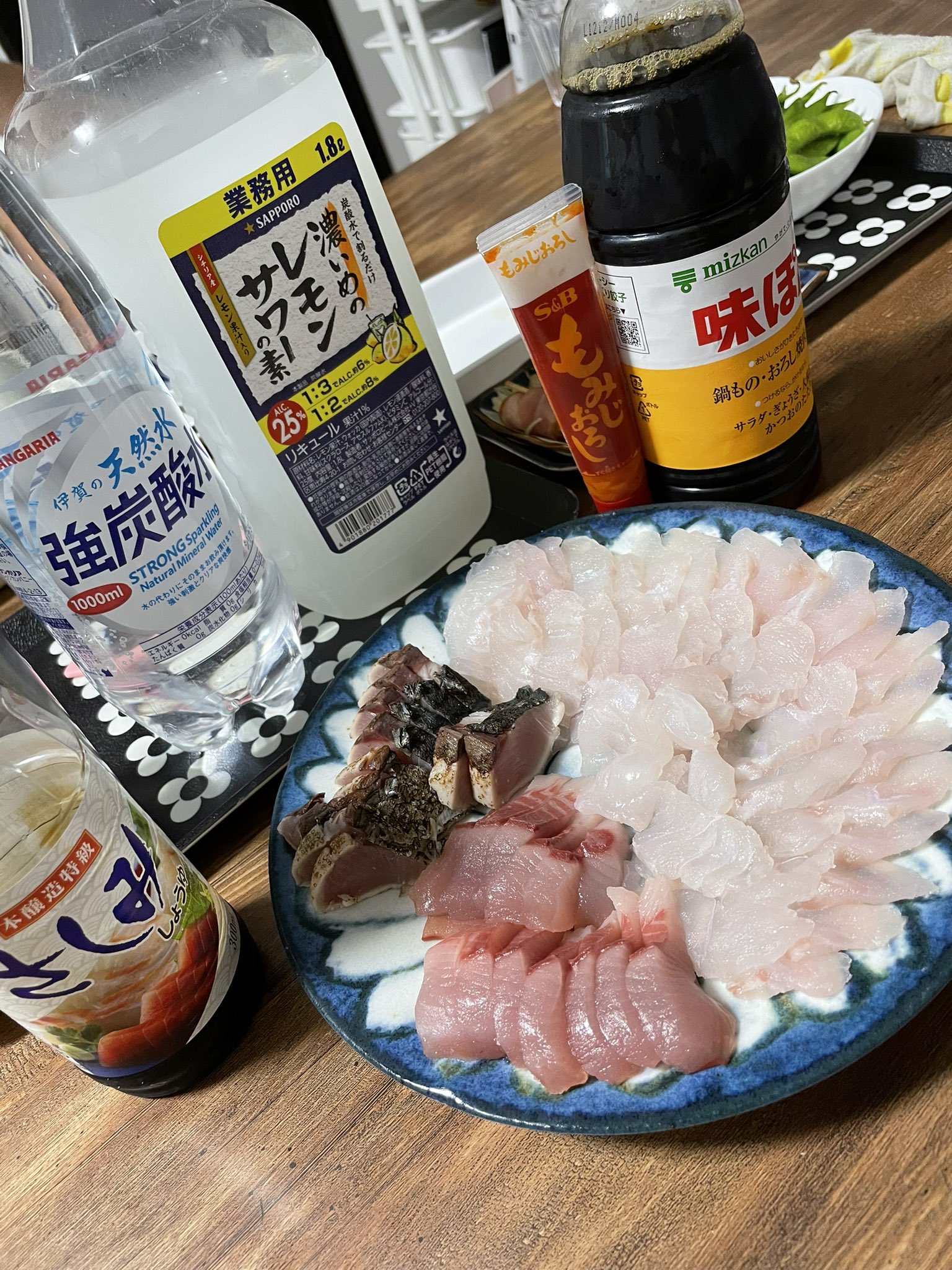 田舎でfishing 今日の晩酌セット ハガツオとオオモンハタのお刺身 T Co Okw9d7ak0c Twitter