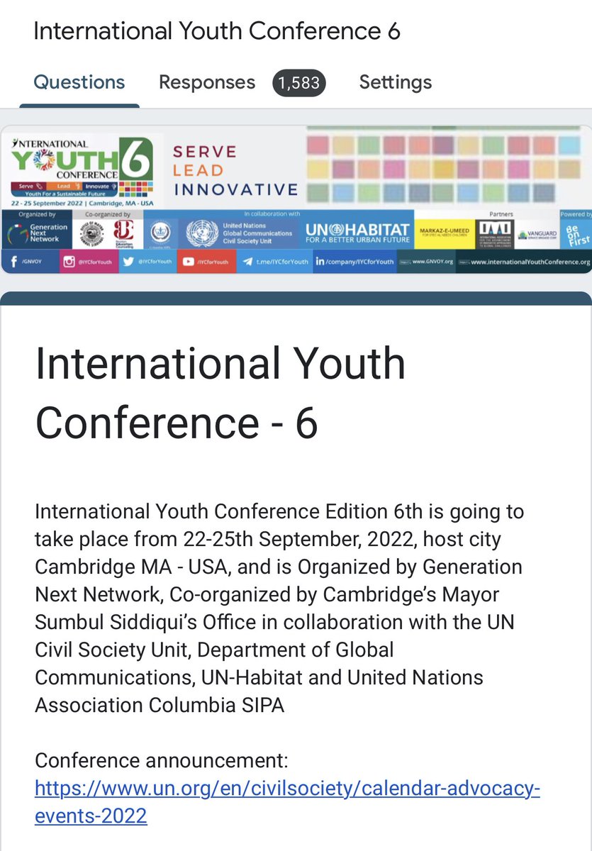 smalimustafa's tweet photo. 5 days into registration and #IYC6 have 1583 registered participants which is equal to total no. of youth in #IYC1. Projected registrations in #IYC6 is 45,000 youth. Consistency, determination, focus &amp; hard work = extra ordinary results. Congratulations team #ServeLeadInnovate https://t.co/zdbTCC7UFX