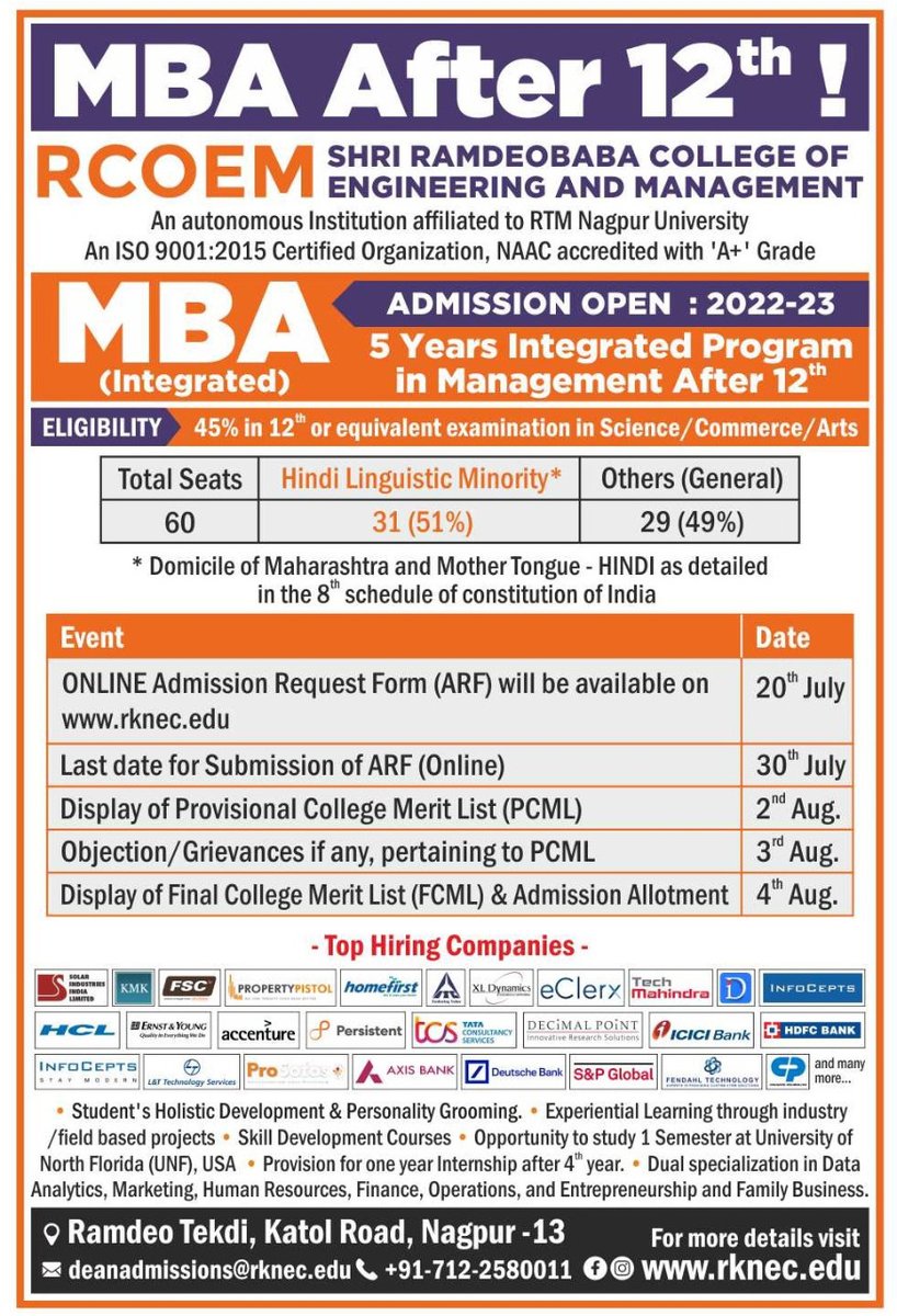 RBU_Official's tweet photo. Admission Notification Schedule for MBA Integrated

To Know More: https://t.co/R46luKO4OE
.
.
.
.
.
#rcoem #mba #mba2022 #mbaadmission #mbastudent #mbaprogram #mbaadmissions #integratedMBA #MBAintegrated #college #education #nagpur #university #mbacollege #mbacolleges #india https://t.co/G4UJbwDJSD