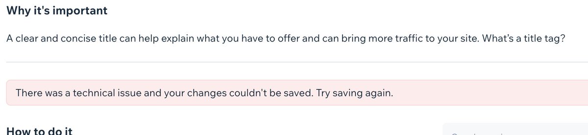 Jae28's tweet photo. @WixHelp  Why am I seeing this message? I've logged out, logged back in, rebooted my PC...several times over the past week. https://t.co/tuOqe4UvyP