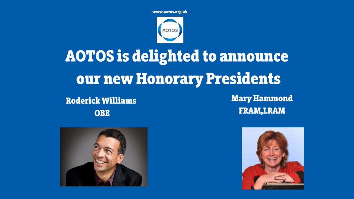 aotos's tweet photo. We are thrilled that @RGCWbaritone and Mary Hammond are our new Honorary Presidents. We look forward to working with them and spreading the message that great singing teachers make all the difference in the WORLD
#singingteacher #vocalcoach #aotos #teachingsinging https://t.co/SXlOlQ5X6E