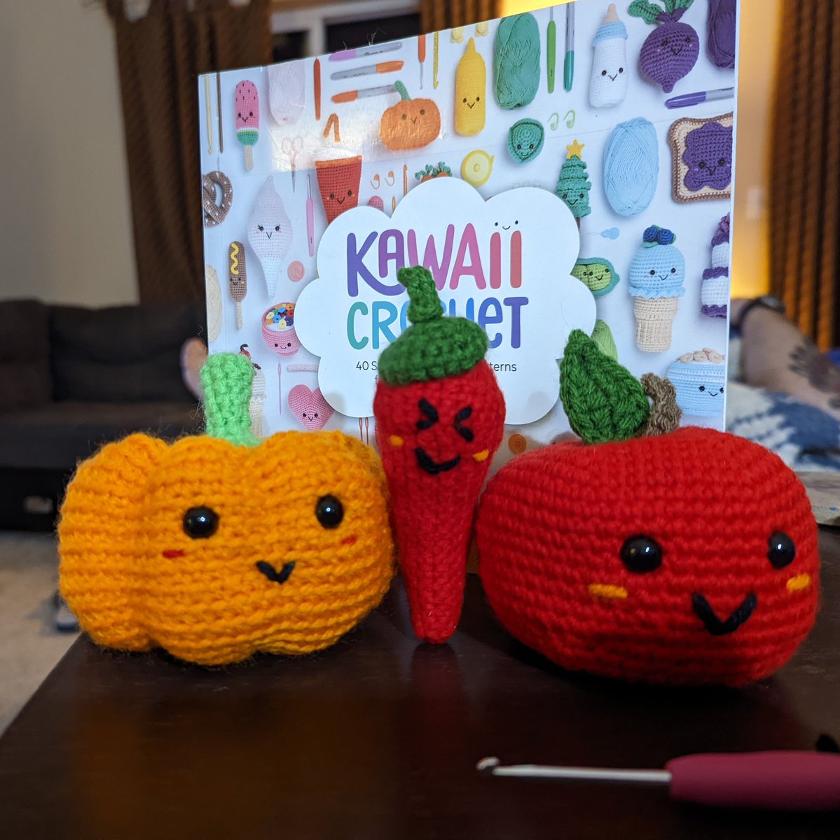HauntedJen's tweet image. Thanks to the library, I've been making a lot of new friends. (Kawaii Crochet by Melissa Bradley)