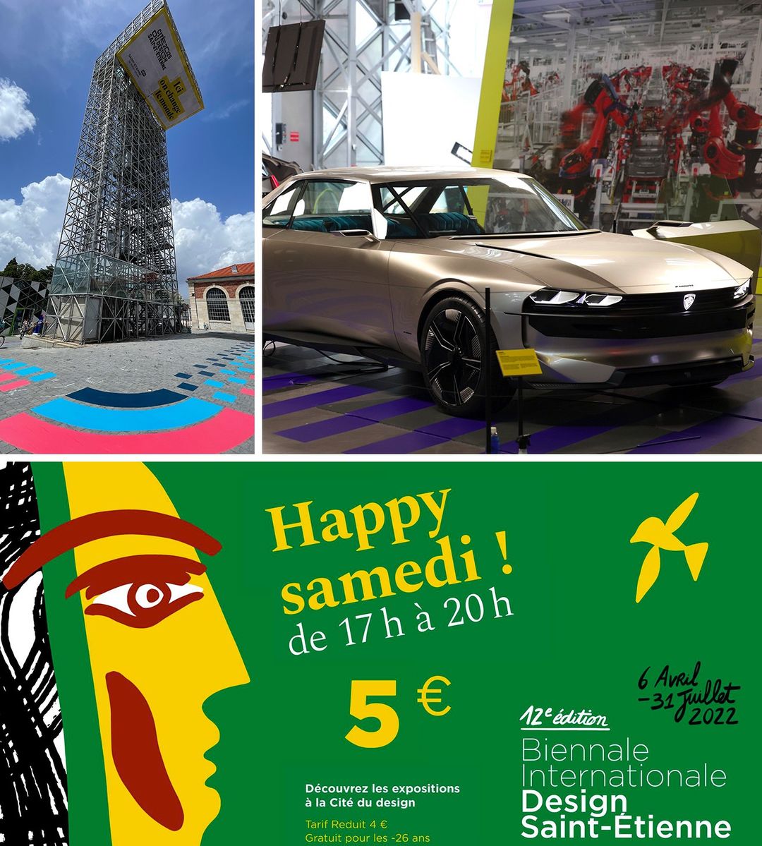 saint_etienne_'s tweet image. [#Biennaledesign2022] Il est encore temps de profiter de la @BiennaleDesign ! Tous les samedis, profitez du tarif &quot;Happy samedi&quot; à 5€ de 17h à 20h. Programme ici bit.ly/3A94mhb