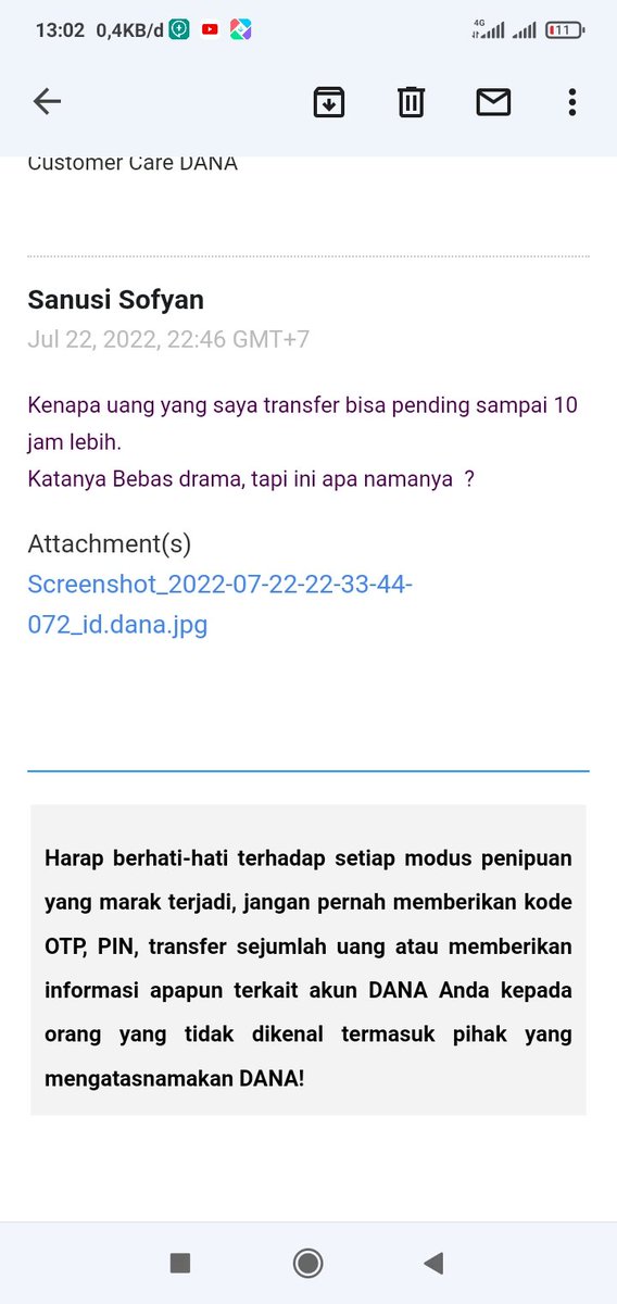 Sanu822's tweet photo. @danawallet Saya sudah dia hari berturut-turut kirim email, tapi balasannya email saya dalam artian.
Ini buktinya. https://t.co/PKMuiL3Uqu