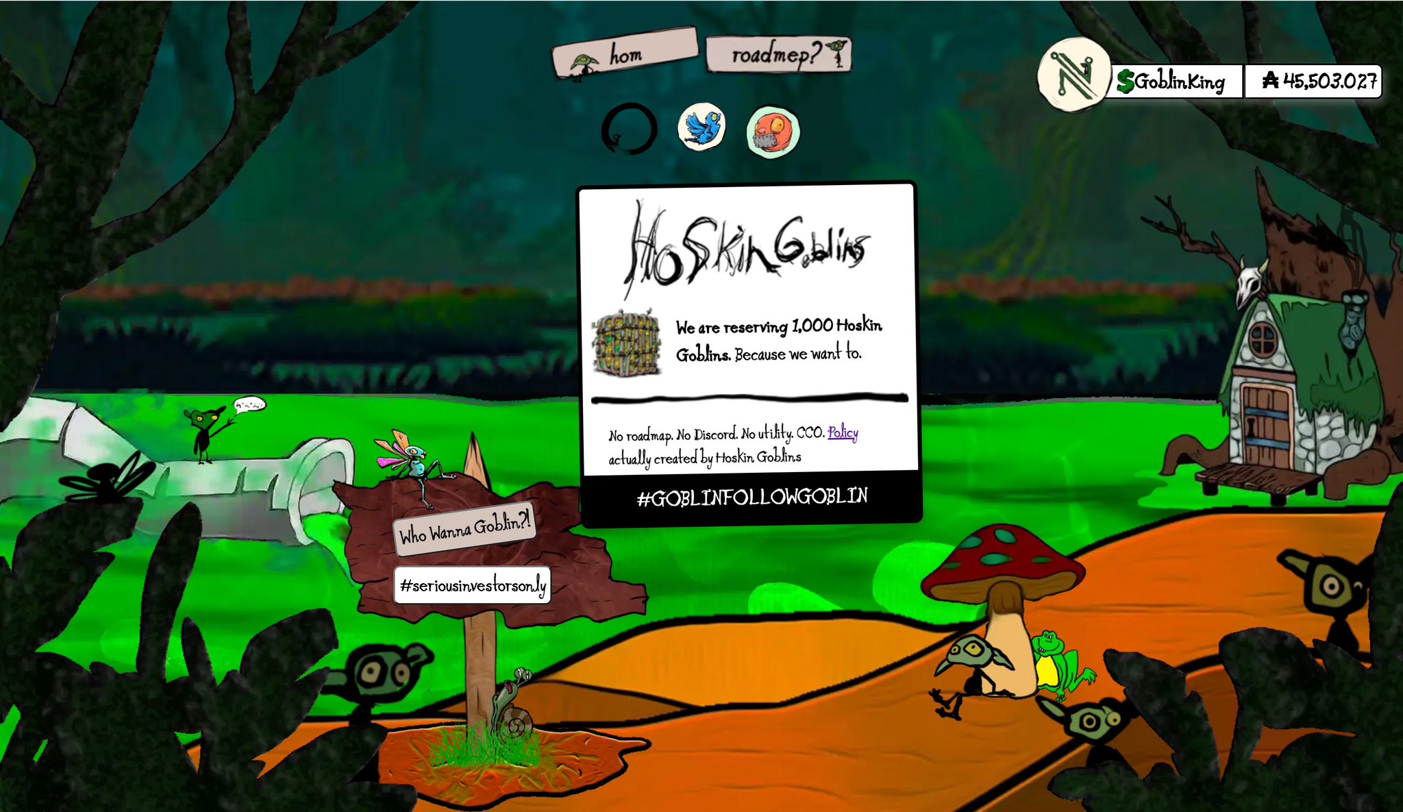 hoskingoblins.wtf MINTING LIVE!! on Twitter "⚡️NFT + 25 ADA