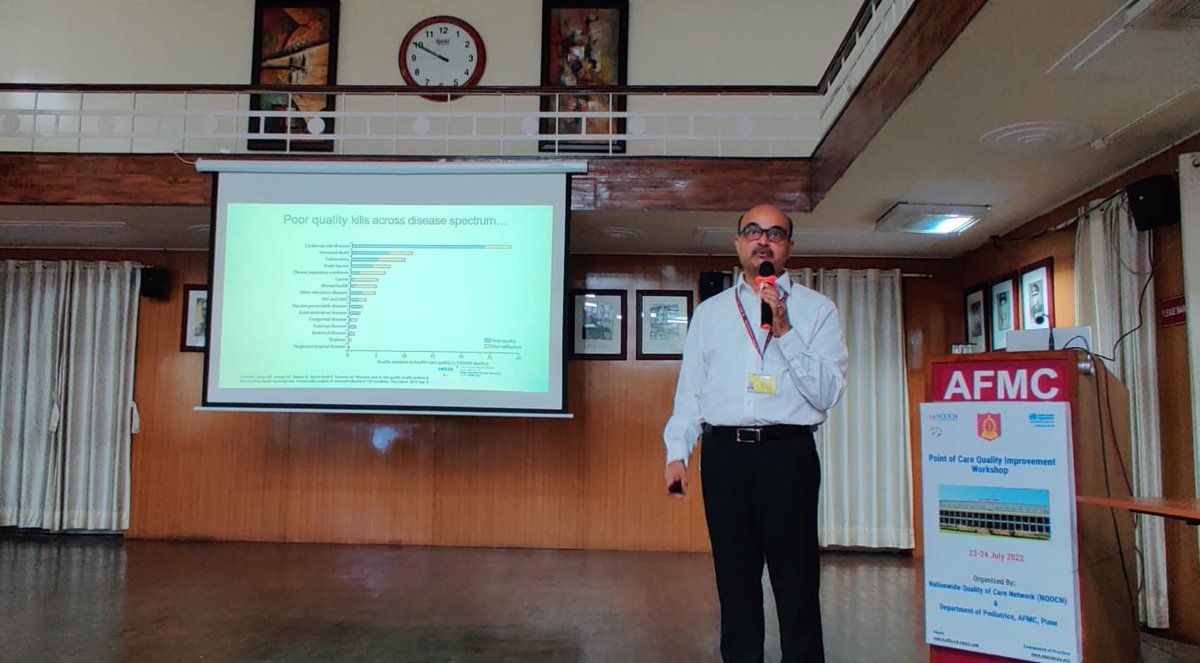 Two day #Pointofcare #quality #improvement workshop underway at Armed Forces Medical College , Pune .Inaugurated by Lt General Rajashree Ramasethu , Commandant and Director AFMC .Participants from 10 clinical departments and Military Nursing Services attending.<a href="/MoHFW_INDIA/">Ministry of Health</a> <a href="/ISQua/">ISQua</a>