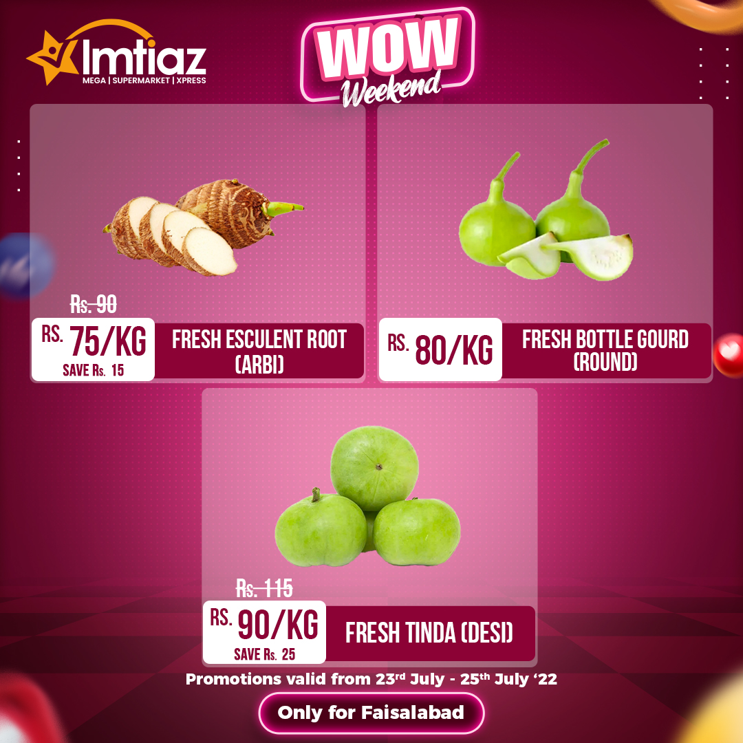 imtiazstores's tweet photo. It's time to shop because our most awaited weekend promotions are here! π€© Visit Imtiaz store this weekend to avail exciting discounts on fresh fruits and vegetables. Save more with Imtiaz and shop wisely! π
#ImtiazStores #WeekendPromotions #WowWeekend https://t.co/2BPC6Q2S0I