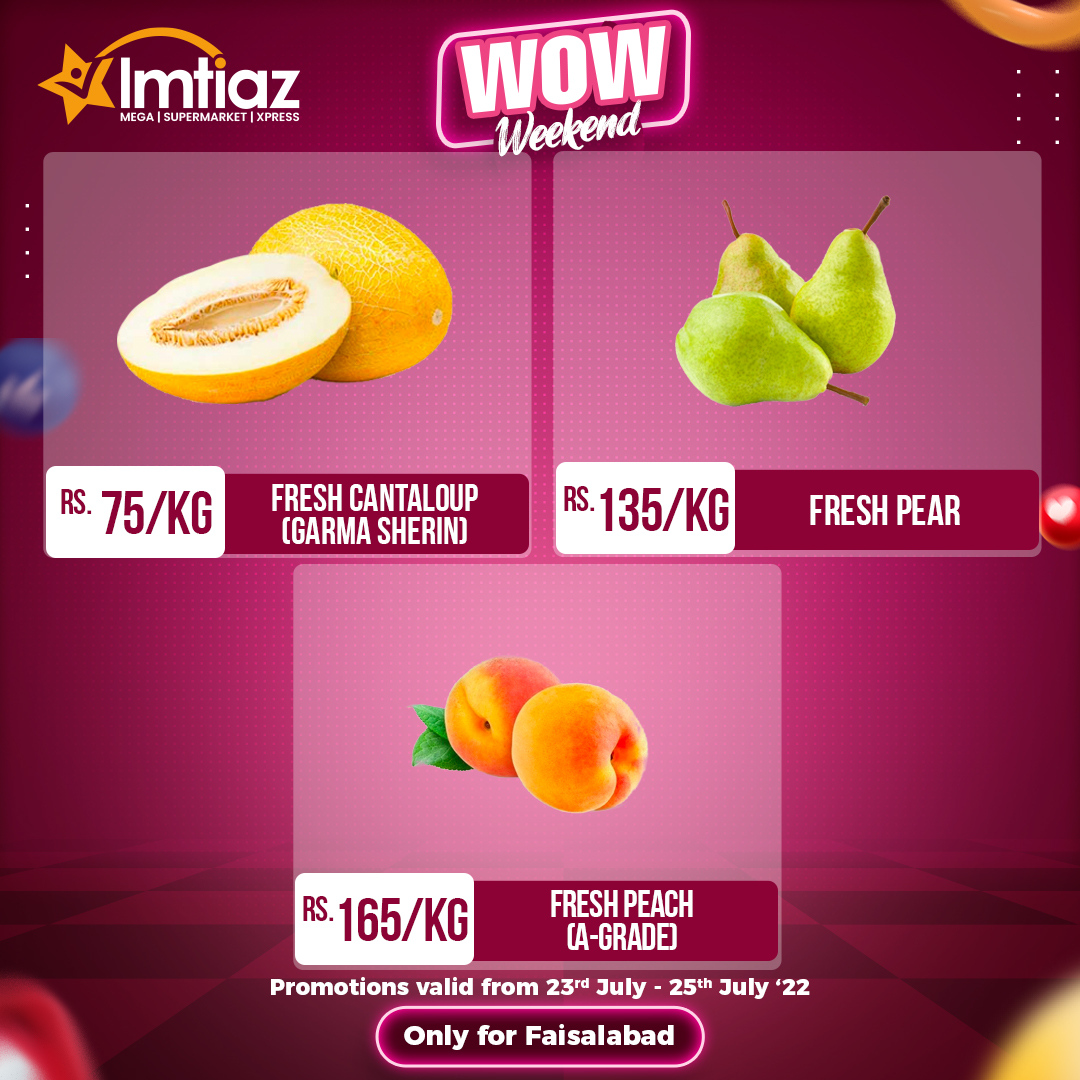 imtiazstores's tweet photo. It's time to shop because our most awaited weekend promotions are here! π€© Visit Imtiaz store this weekend to avail exciting discounts on fresh fruits and vegetables. Save more with Imtiaz and shop wisely! π
#ImtiazStores #WeekendPromotions #WowWeekend https://t.co/2BPC6Q2S0I
