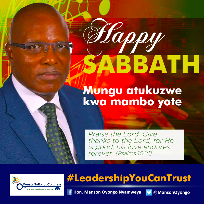 MansonOyongo's tweet photo. Mungu atukuzwe kwa mambo yote.
#SabatoNjema https://t.co/I4iB3vkyDu