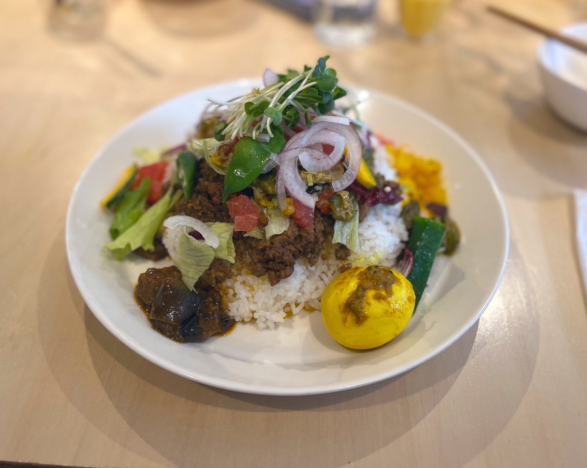 22/07/23 【カレー製作所 カリル】 ●夏野菜キーマカレー(大盛) ●セット 🤤🤤🤤