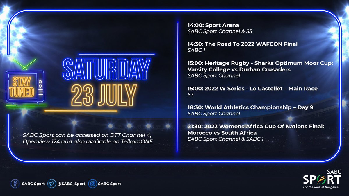 SABC on Twitter "Enjoy your weekend with jampacked line up brought to