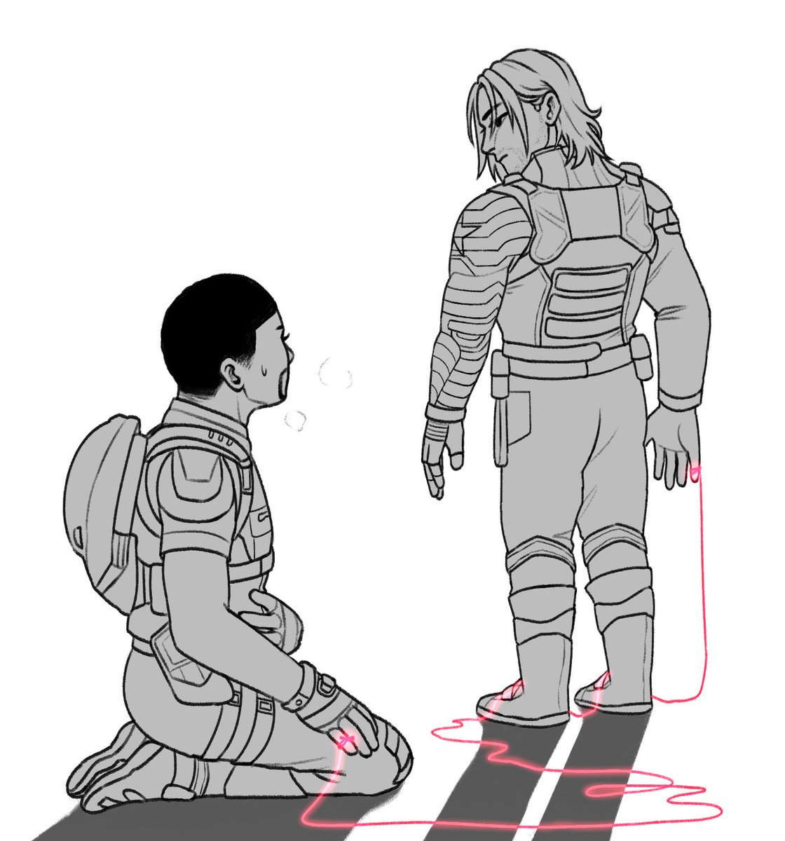 bunetties's tweet image. day 6: soulmates (all the tropes) for @sambuckyauweek 🧶 #sambucky #buckysam #winterfalcon