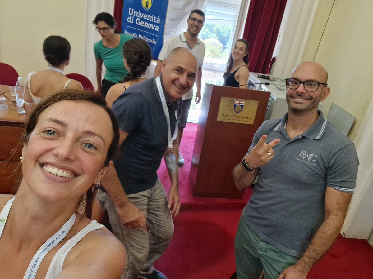CamillaPierella's tweet photo. The #SummerSchool on #neuroengineering it's over. It was such a great experience organizing it, so lucky to be part of these incredible team
 @mauracasadio @gabri_470 #AndreaCanessa, #MarcoFato @SerenaRicci20 https://t.co/j3j0VenRNm