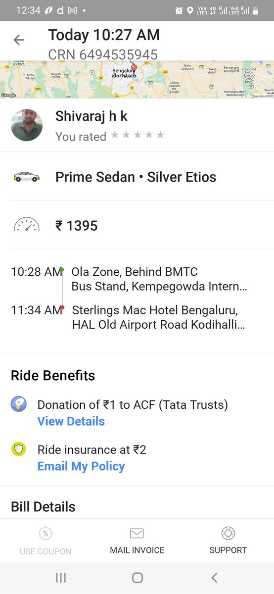 bigyanverma's tweet photo. One of the most horrible experience with Ola ride today. Driver wouldn't switch on the AC, didn't wear mask, drove like a mad and played music loudly and wouldn't reduce the volume despite telling him to do so. Called #OLA and as always, they were helpless. Try #Uber instead. https://t.co/4BbfWz5hne