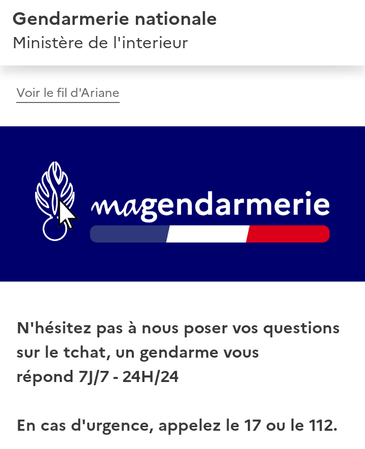 En VACANCES ? ⛱️☀️ Où que vous soyez la #brigadenumérique  de la @Gendarmerie  vous conseille, vous renseigne et vous oriente par tchat 💬  24/7.
➡️ #Magendarmerie (gendarmerie.interieur.gouv.fr/a-votre-contac…)
➡️ Via l'appli grand public #MASECURITE (disponible dans l'Apple store et le Google play).