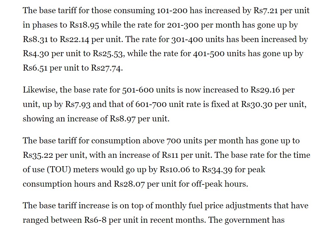 sushant sareen on Twitter "The power tariff in Pakistan if you consume