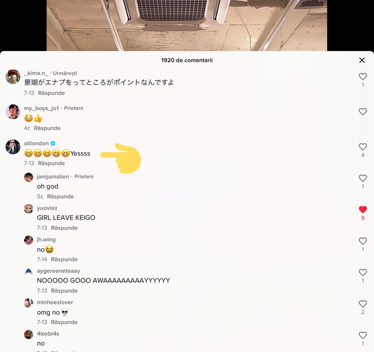 Giulia83259934's tweet photo. OLI COMMENTED ON KEIGO S TIKTOK TOO MAKE IT STOPPPPP https://t.co/SV4r8KTA4C