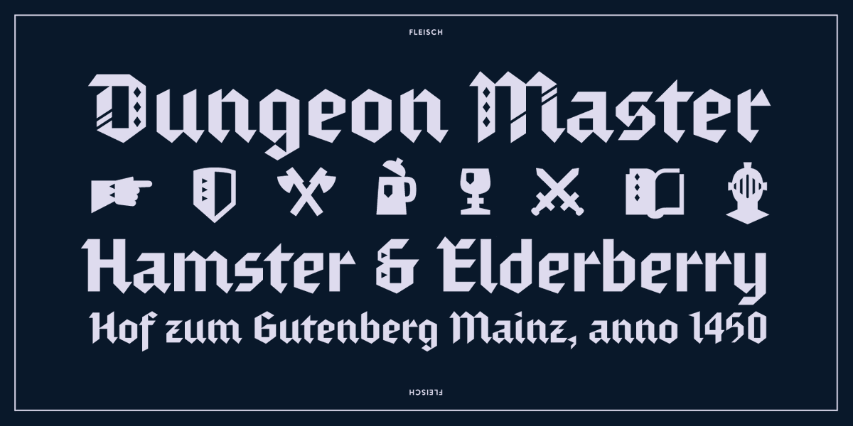 ilovetypography's tweet photo. Or a modern take on old blackletter, like the fantastic Fleisch by Delve Fonts: https://t.co/SmAvenZA5l https://t.co/i7DJe1M1kT