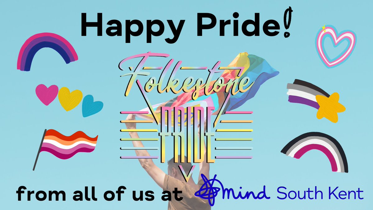 SouthKentMind's tweet photo. Happy #FolkestonePride from everyone at @SouthKentMind  🏳️‍🌈 
We provide #Wellbeing  support for people of all genders and sexualities, to find out what we can do for you visit: https://t.co/Vz0dCt5pvr https://t.co/v1RIKdBXJ9