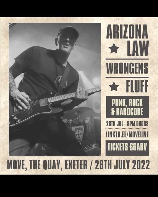 ArizonaLawUK's tweet photo. We are playing Move Live #Exeter on Thursday next week as the start of our Mini Tour! Let's GOOOO!

#exeteruni #exetercity #Exeter #exetermusic #tour #punkrock https://t.co/nOVSVkLaJ8