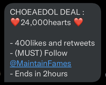 NYGLOBAL_UNION's tweet image. [CHOEAEDOL DEAL]

24.000 HEARTS ❤️ for Nayeon

🔹400 likes and retweets
🔹Follow @MaintainFames 
🔹Time: 2 hours!!

트와이스 나연 #NAYEON #나연 #IM_NAYEON  #NAYEON_POP #PopPopPop #POP
