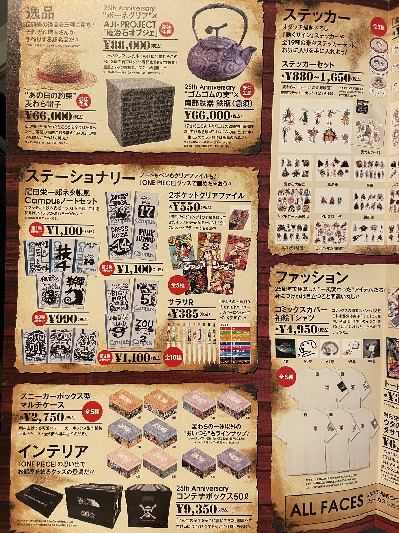 ONEPIECE 25th Anniversary コンテナボックス50ℓ