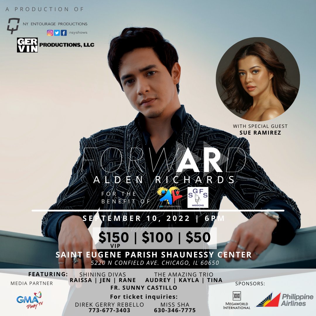 Alden Richards (@aldenrichards02) on Twitter photo Our THIRD stop for ForwARd to US!
Saint Eugene Parish Shaunessy Center on September 10 | 6PM.
Let me take you to my journey through music.
See you Chicago!
<a href="/ARfoundationinc/">AR Foundation Inc.</a>
#ALDENxForwARdtoUS Our THIRD stop for ForwARd to US!
Saint Eugene Parish Shaunessy Center on September 10 | 6PM.
Let me take you to my journey through music.
See you Chicago!
<a href="/ARfoundationinc/">AR Foundation Inc.</a>
#ALDENxForwARdtoUS