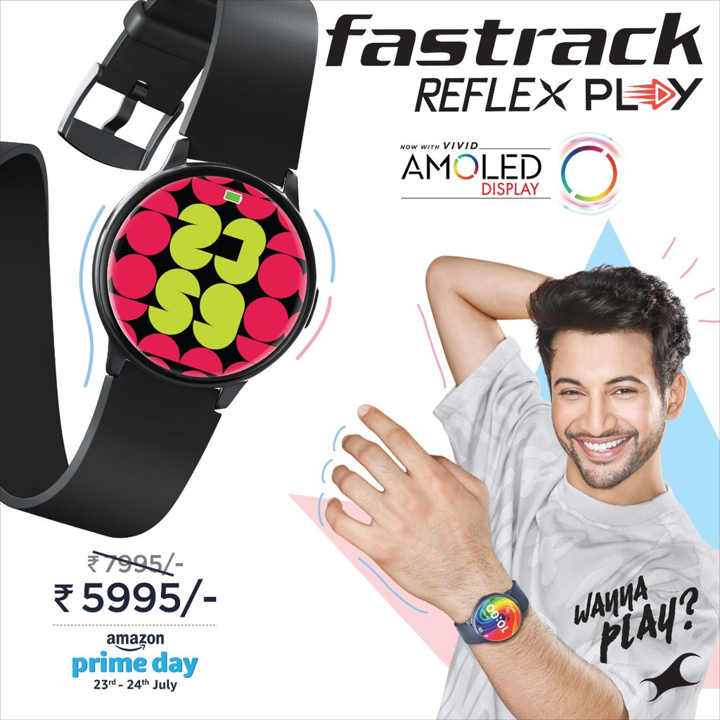 PranitaRavi's tweet photo. I’d like a cool smartwatch like Fastrack Reflex Play on my wrist! It’s launching on Prime Day with in-built games, animated watch faces, blood pressure monitoring! Wanna Play? #FastrackReflexPlay
https://t.co/xT20tAQe1S https://t.co/alnK69E5B3