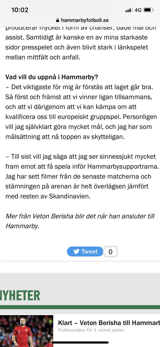 Dehär älskar man ju. Välkommen Berisha💚 #bajen