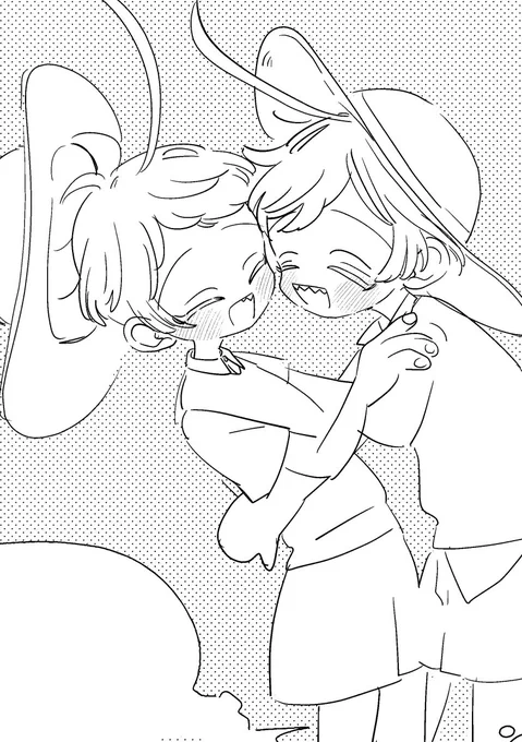ペーパー刷ってきたので明日ペーパーあります!!A4両面で夏の幼児パロ4ページ分描きました…よければ手に取ってやってください～😭 