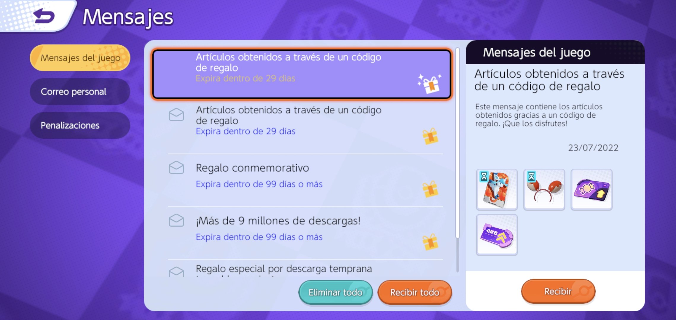 Dos nuevos códigos de regalo de Pokémon Unite ya disponibles Nintenderos