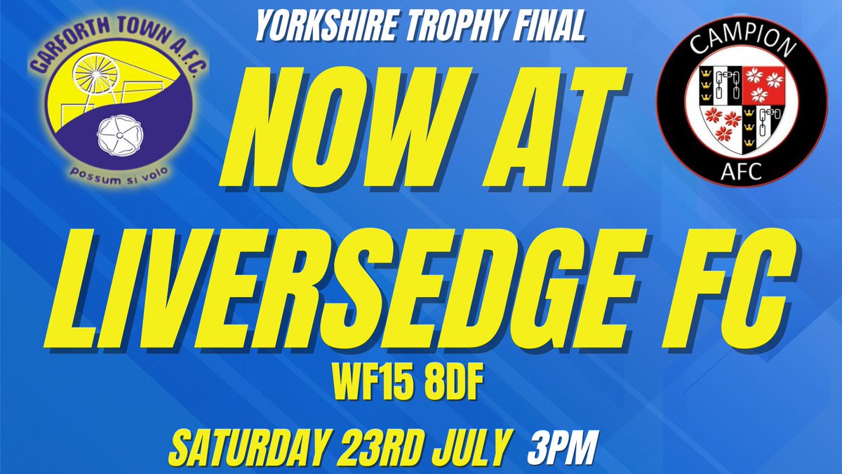 It's #matchday for the Miners. Join us for the @yorkshiretrophy final this afternoon, now being played at Liversedge FC. Kick-off 3pm Adults £6 Concessions £3 #groundhopping #nonleague