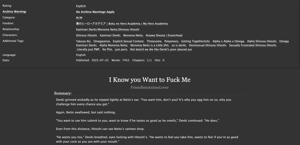 FallynWriter's tweet photo. After dealing with some minor hiccups, my piece for the @ControlBang is finally live!

Thank you Tea for your patience, it was an //honor// to work with you! YOUR ART IS STUNNING <333

Now without further ado, I give you, "I Know You want to Fuck Me"

https://t.co/dflZo7n2f8 https://t.co/aFSvanglFt