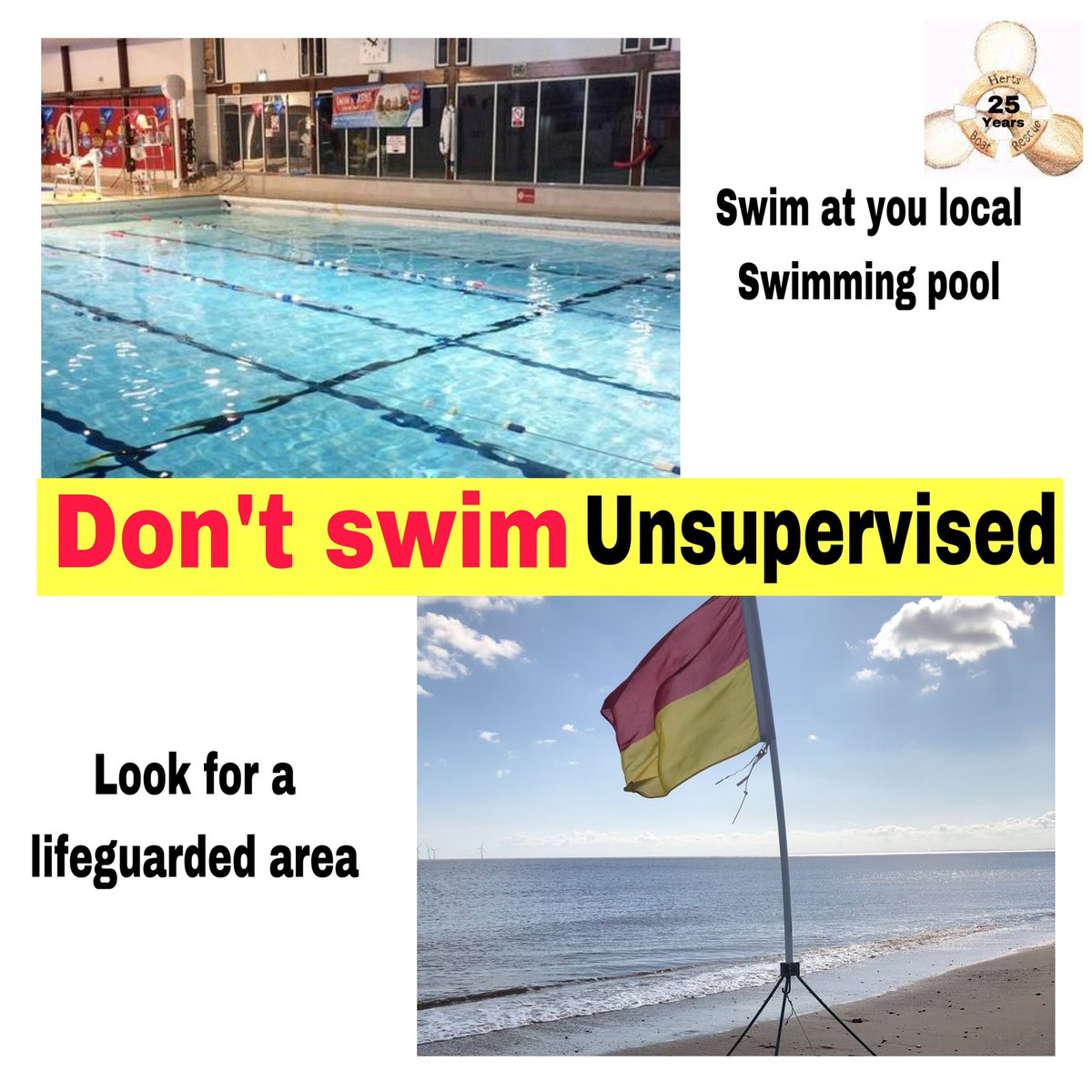 PLEASE !
take care of your heading anywhere where there is open water

Think #watersafety

Spot the dangers
Take safety advice
Don’t go alone
Learn how to help
Only swim in safe areas
DONT SWIM UNSUPERVISED

If you spot someone in danger call 999 don’t just jump in
#hertfordshire