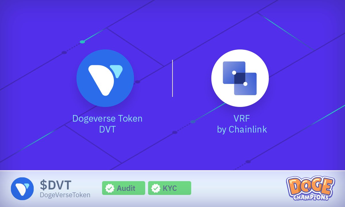 New Tech Announcement 🚀

VRF tech is particularly important for 🐶 DogeChampions in-game mechanics such as CRT hits. It's exactly helping us to ensure fair gameplay in every tournament 🎉

#BSC #NFTCommunity #BSCGems #GameFi #Metaverse #Play2Earn $DVT