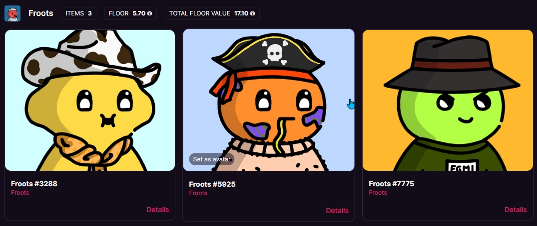 CryptoFlowki's tweet photo. Where my Frooties at!!!
Can @frootsnft be the @doodles of Solana?
Good job @BlocksmithLabs i knew it was a good idea when u pitched it @_harmy 👏
#frooties #NFTCommunity #SolanaNFT #Nfts https://t.co/6KuLkqfiLN