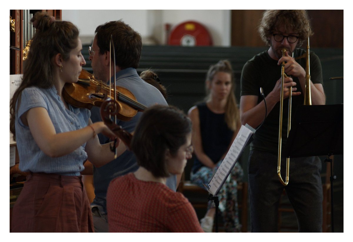 Our violinist Ivan Iliev is not only a great musician, but also a talented photographer! 
He made some pictures during last week’s general rehearsal for Martijn Padding’s new music at the Organ Festival Haarlem 📸