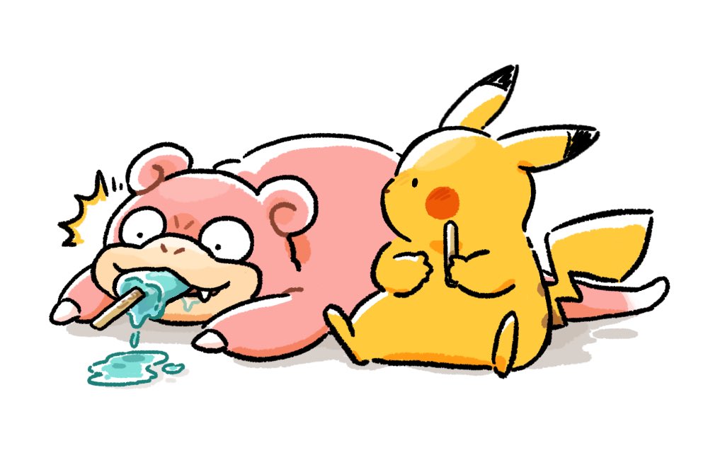 ピカチュウ 「うっかりヤドン#イラスト #落書き 」|くまののイラスト