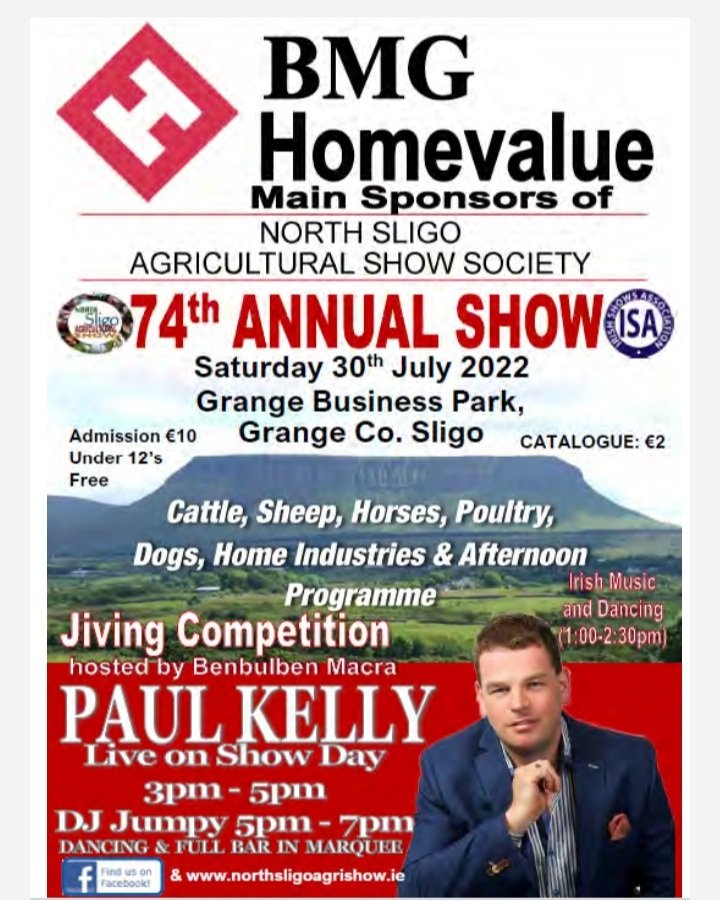 7 days and counting to this year North Sligo Agricultural Show  in Grange we have to family passes to give away in a like and share competition tomorrow so keep a eye out for that.