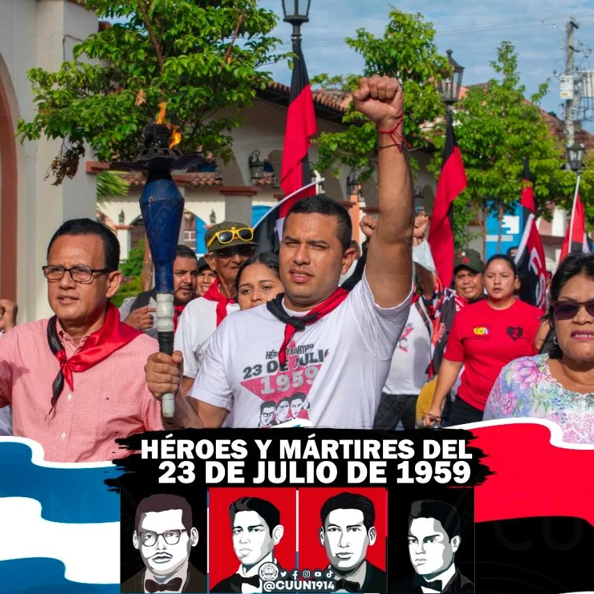 cuununan's tweet photo. Antorcha y entrega floral en monolito de nuestros Héroes y Mártires del 23 de julio de 1959.

#23J1959 
#CUUN1914 https://t.co/l4lwnmeE3Z