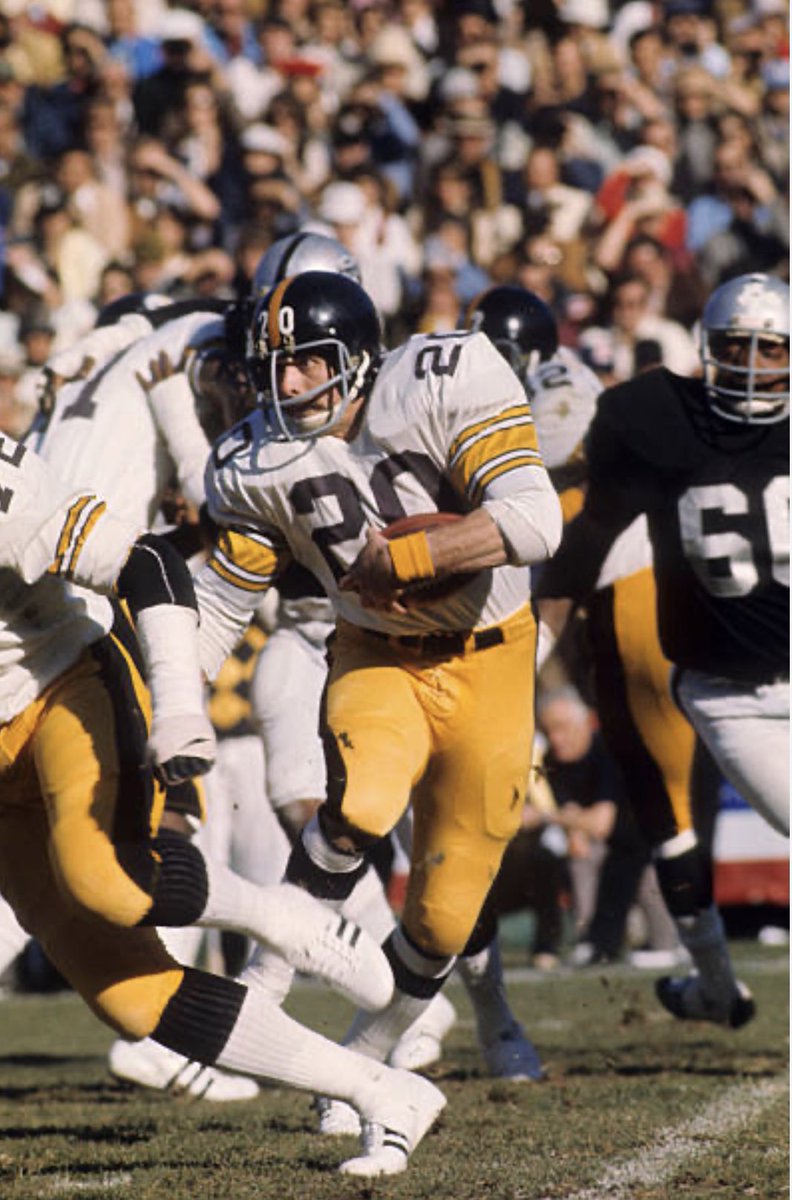 VintageSteelers's tweet photo. If we needed one yard our secret weapon was to give the ball to the guy who ran toward the enemy through a storm of bullets and with grenades exploding all around him. 
One yard didn’t seem so tough. https://t.co/iIwfZjb6aV