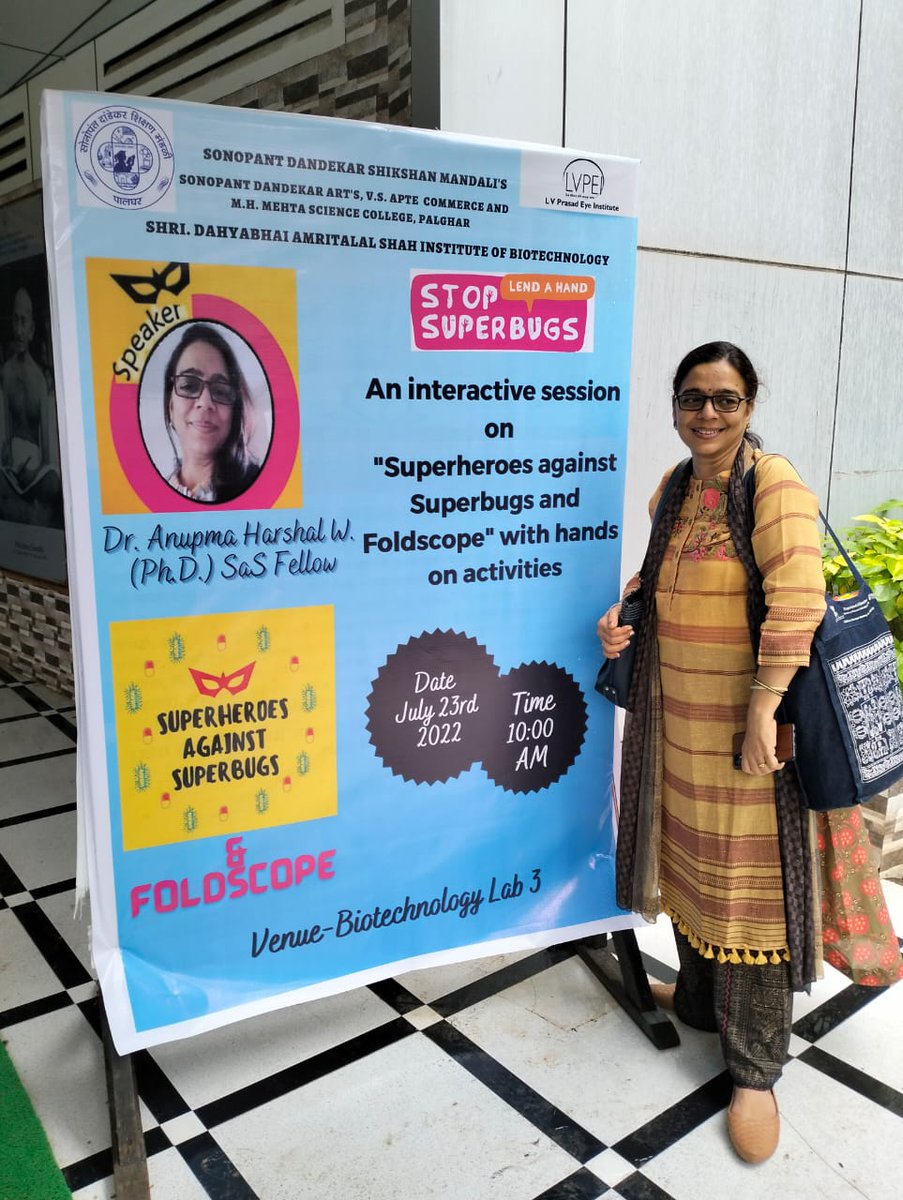 dranuharshal's tweet photo. When u feel like a celebrity, ekdum poster n all @SDSMCollege #Palghar thanks Dr.ShilpaGharat @ishwari_mehta Biotech clan 4hosting the AMR awareness session 60 UG,PG students #superheroes #India@75 be the change u want to see, Interactive engagement with students eager to spread https://t.co/zznIUyfIzJ