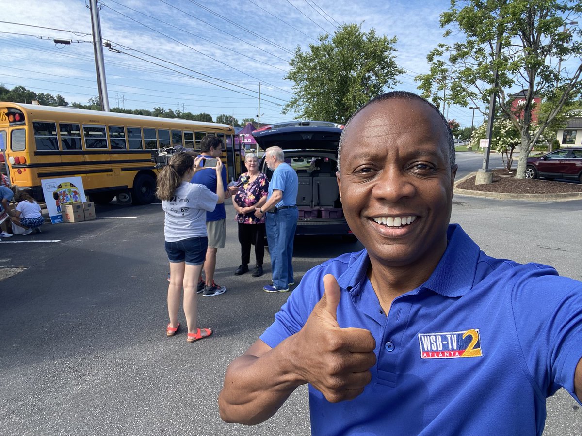 Come help us #stuffthebus! @wsbtv in Kennesaw!