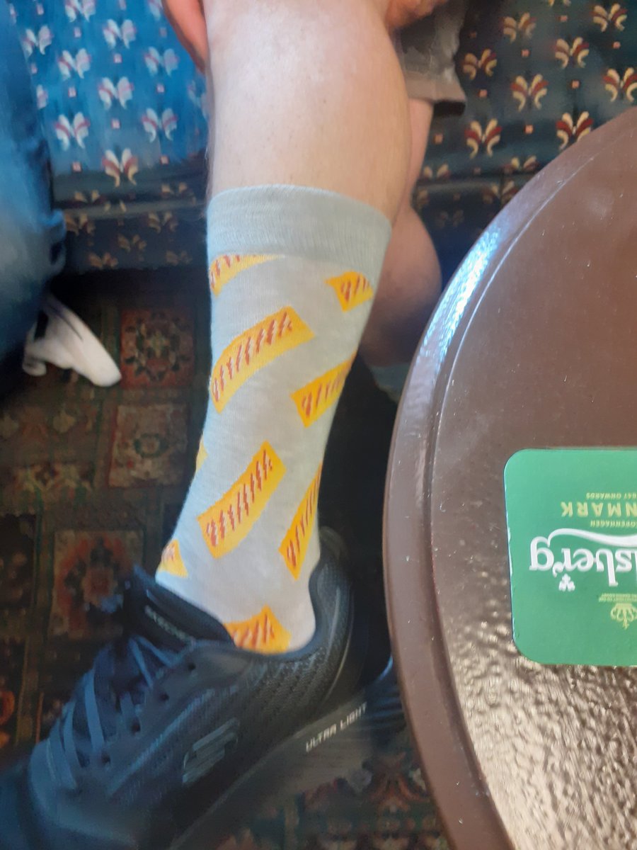 Shillyboy66's tweet photo. Mates latest pairs of socks....incase you're wondering, the ones on the left are pictures of sausage rolls 🤦‍♂️ #keepitcas https://t.co/ndltY5WxZp